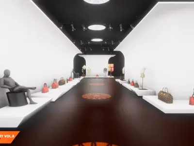 Art gallery Vol8 - modern showroom 3D model
