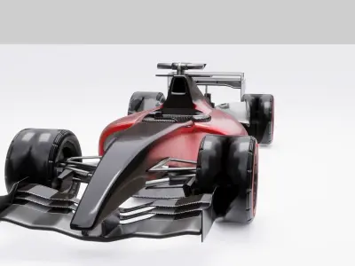 Generic F1  Low-poly 3D model