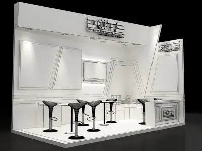 Booth Exhibition Stand a250b 3D model