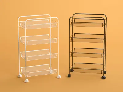 Storage Trolley Low-poly 3D model