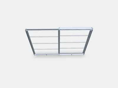 PAX Pair of sliding door frames w rail 6 Low-poly 3D model