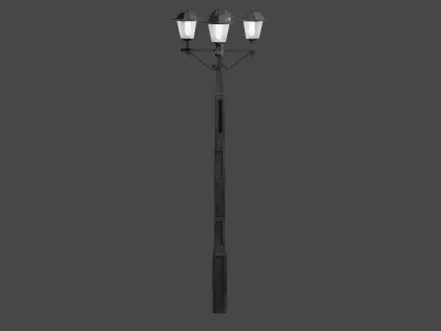 Park Lantern Low-poly 3D model