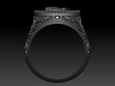 Egypt king face Ring 3d Print model 3D print model