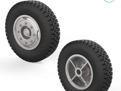 Truck wheels 1-32 3D print model