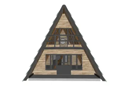 Cabin House Free low-poly 3D model