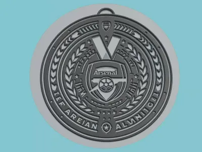Arsenal FC Medallion Football 3D print model