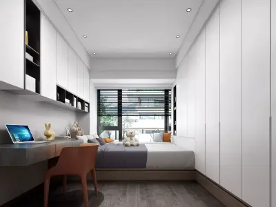 Children Room Interior 3D model 11