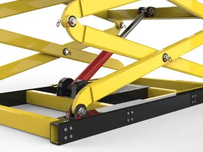 Scissor Table Lift 3D Model 3D model