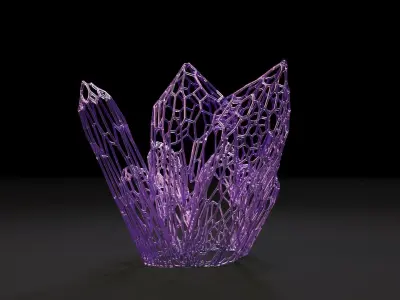 Crystal LED lamp 3D print model