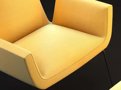 Pianca Dora Armchair and Ottoman 3D model