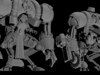 Nundams and repenting Engines 3D print model