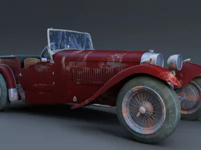 Vintage HRG sports car 1948  3D model