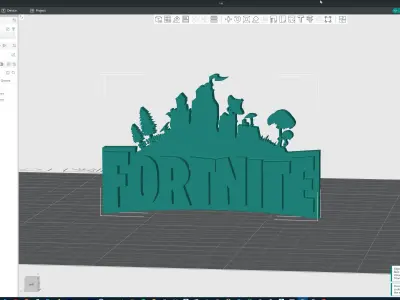 Fortnite Logo 3D print model