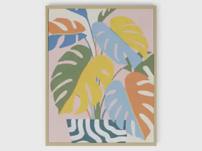 Pop Wall Art - Modern Colorful 3D Artwork - Blender Low-poly 3D model