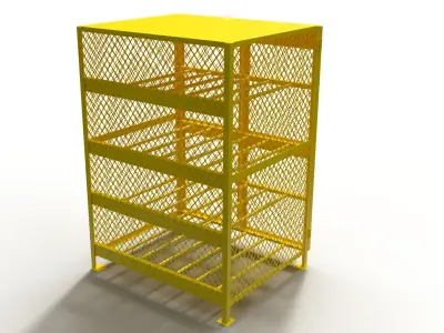 3D model of a box for a gas cylinder 3D model