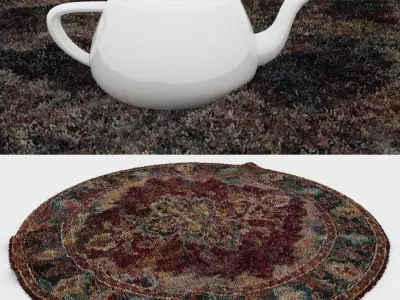 Round Rug Set 52 3D model