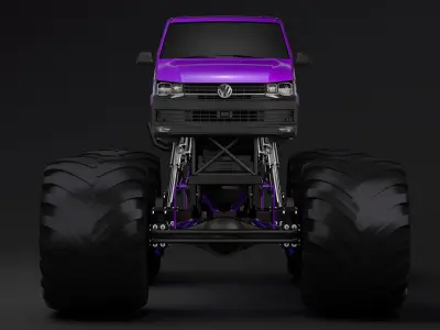 Monster Truck VW Transporter 3D model
