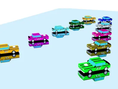 10 Racing Cars 3D print model