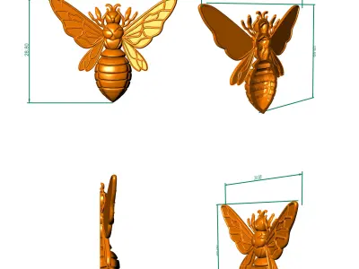 queen bee 3D print model