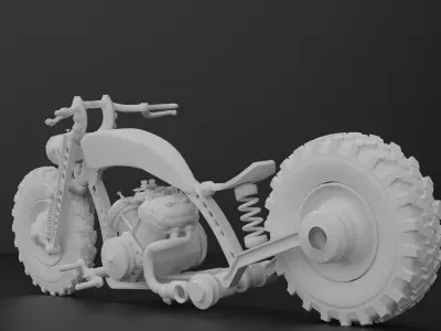 1 to 24 Scale Motorcycle ready to print 3D print model