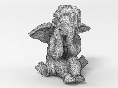 Angel Statuette 001 3D model