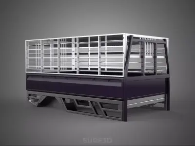 FARM CATTLE BAKKIE UTE PICKUP CAGE FOWL POULTRY BIRD TRUCK CARGO 3D model