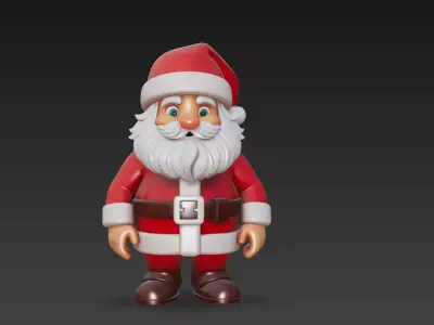 Chibi Santa Claus Christmas Holiday Character Stylized 3D Model 3D model