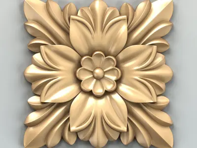 Square rosette 014 3D model