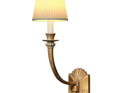 Bronze Antique Sconce Light in European classic style Wall lamp 3D model