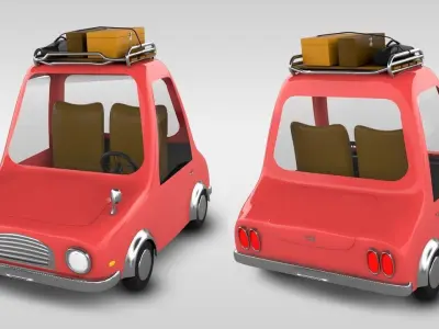 Car animation 3D model