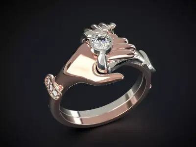 AN UNUSUAL RING FOR THE BRIDE Printable Model 3D print model