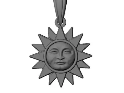 Sun pendant 3D print model order