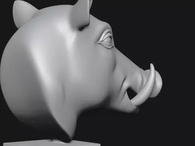Wild boar 3D print model