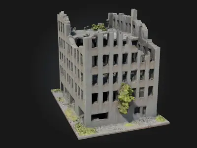 Ruined Structure Model  The Silent Stories of Decay 3D model