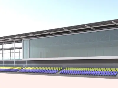 athletic sport pavilion 3D model