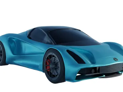 Gaming Car Game Asset  3D model