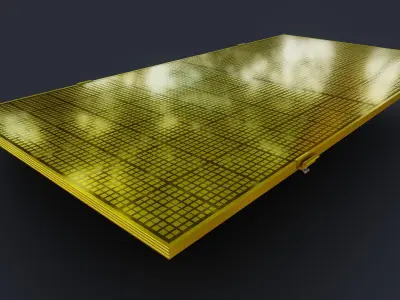 Colared Solar Panels 3D model
