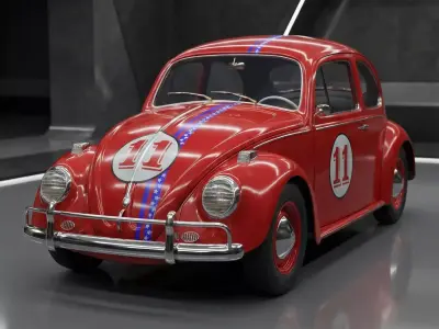 CLASSIC VW BEETLE Vocho Race Car 11 3D model