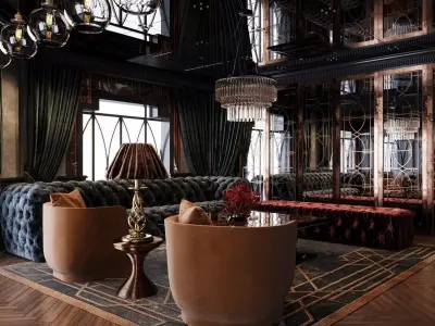 living style European room 3D model