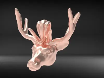 Deer Head Pendant 3D print model