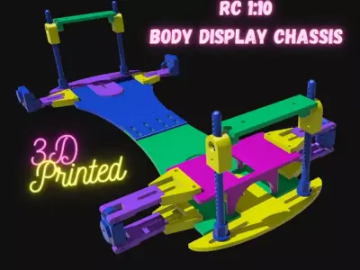 RC Car 1 10 Body Shell Display Chassis Rack 3D print model