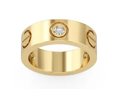 8 Rings Gold 3D print model