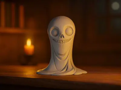 Spooky ghost Halloween 3D print model