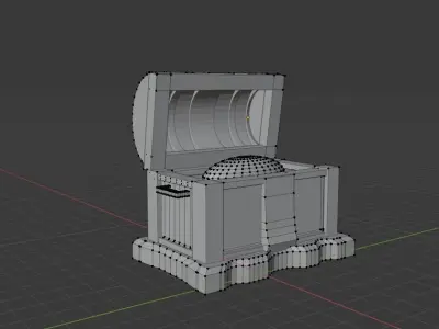 Chest of gold Free 3D model