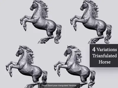 Horse 3D printable model 3D Model Collection
