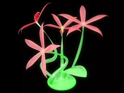 Glass flowers Free 3D model