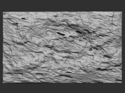 rock wall Low-poly 3D model