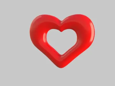 Heart icon v 15 3D model
