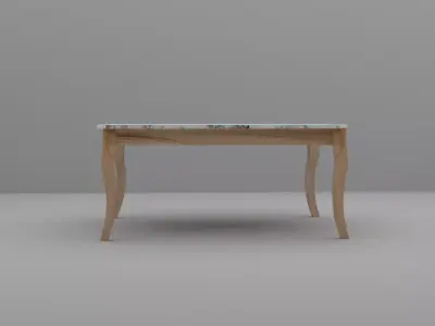 Marble Top Dining Table 3D Model 3D model