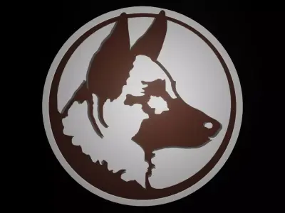 German Shepard head 3D model